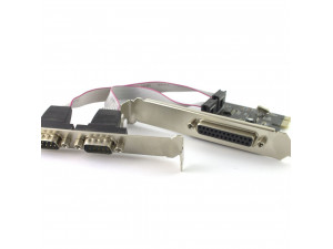 PCI-E to Parallel Port 2 x Serial Port DeTech 17474